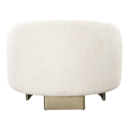 Thrive - Modern Beige Fabric + Antique Brass Accent Chair - image 3