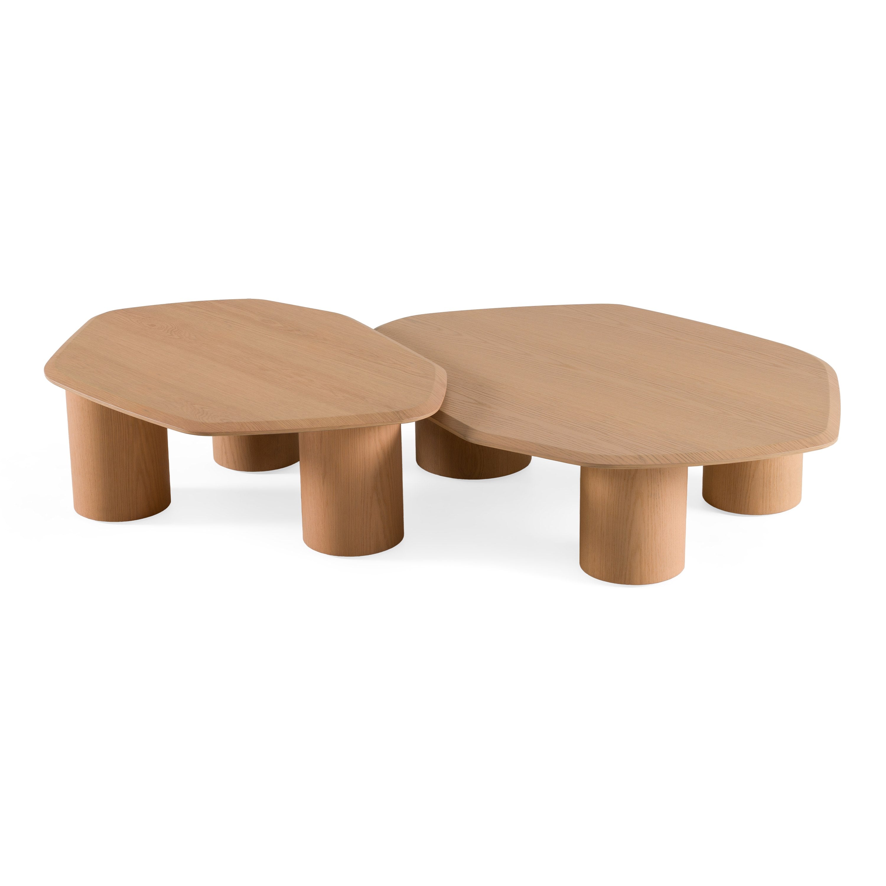 Seymour - Modern White Oak Coffee Table Set - image 2