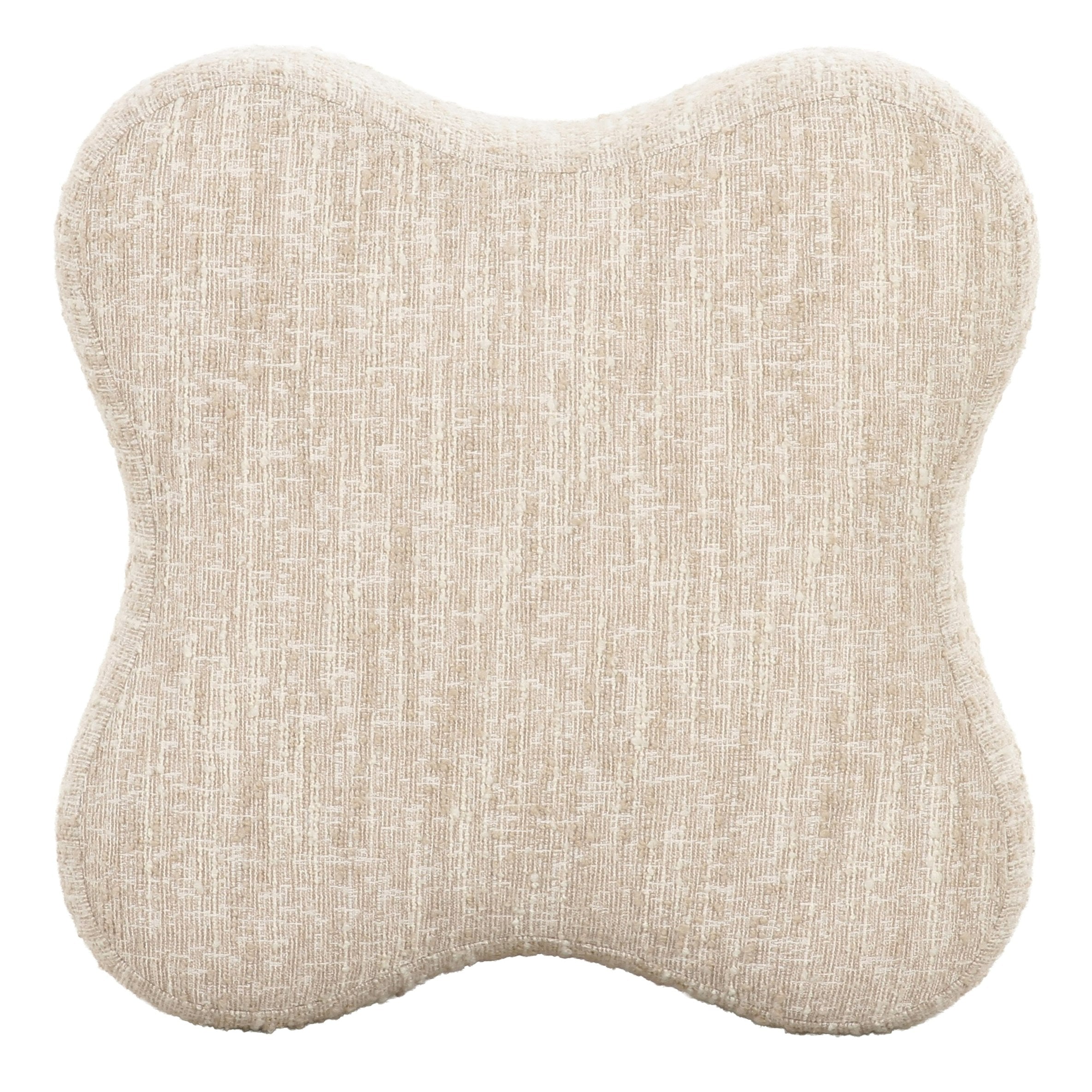 Spiro - Modern Beige Fabric Ottoman - image 2