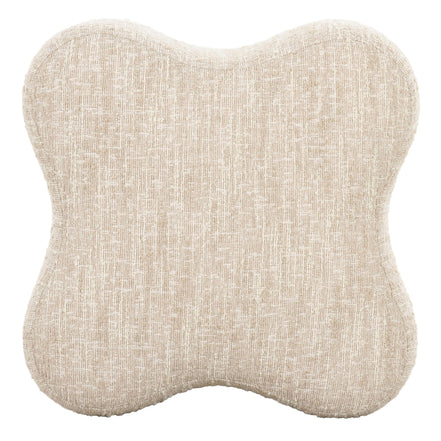 Spiro - Modern Beige Fabric Ottoman - image 2