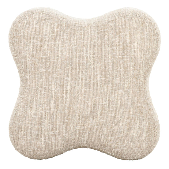 Spiro - Modern Beige Fabric Ottoman - image 2