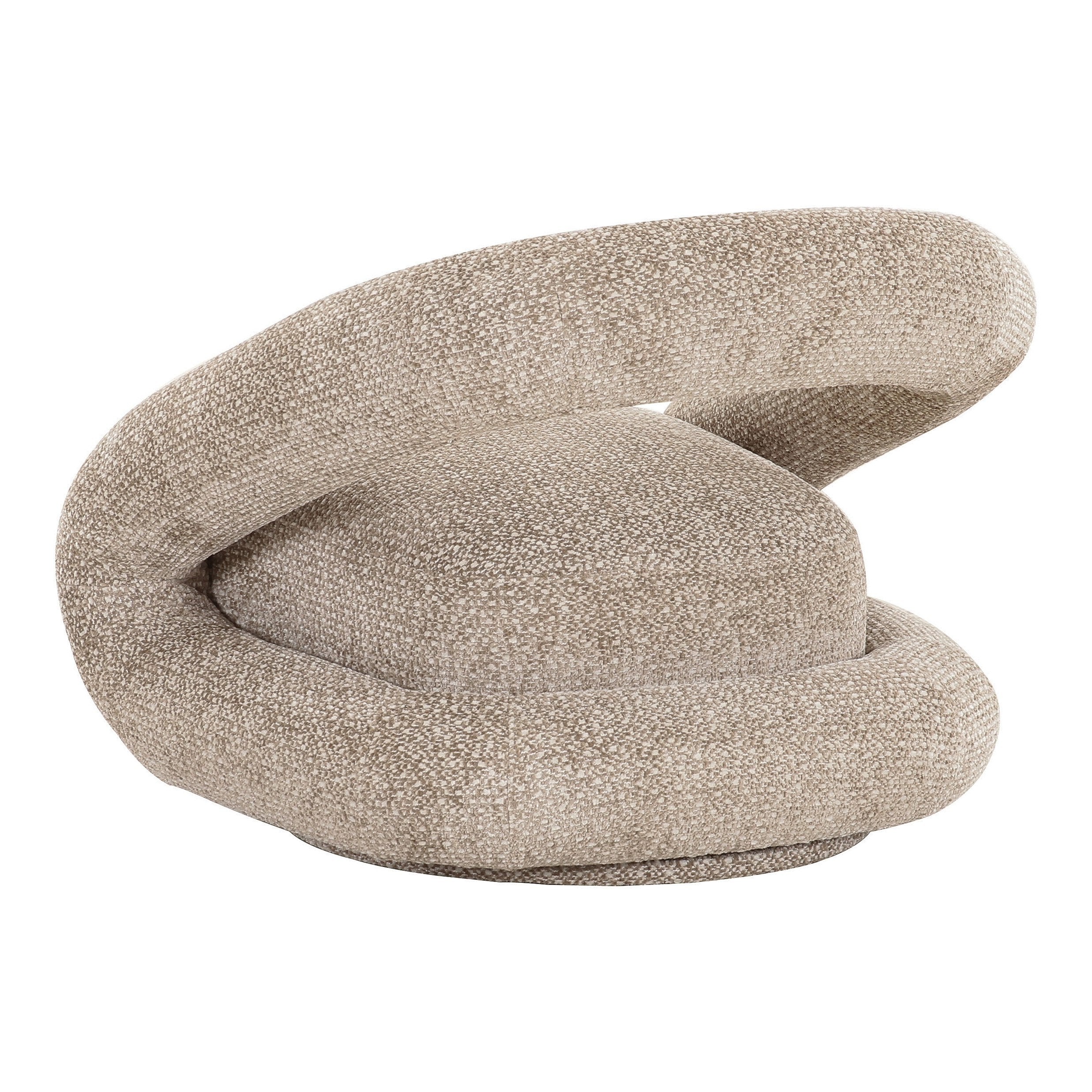 Tony - Modern Beige Fabric Swivel Accent Chair - image 2