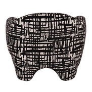 Hurd - Modern Black + Beige Pattern Fabric Accent Chair - image 3