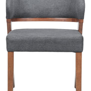 Sunobu Dining Chair (Set of 2) Azure Gray & Walnut