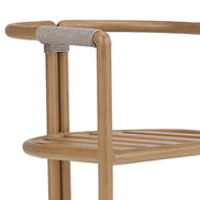 Malta - Outdoor Light Grey + Teak Dining Set - image 3