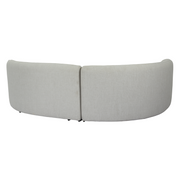 Lucena - Outdoor Oyster Olefin Fabric Curved Sectional Sofa