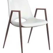 Desi Dining Chair (Set of 2) White & Walnut