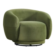 Andrew - Modern Green Fabric Swivel Accent Chair - image 2