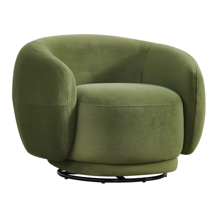 Andrew - Modern Green Fabric Swivel Accent Chair - image 2