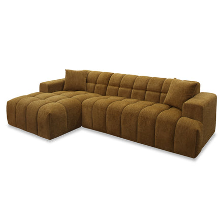 Shapiro - Modern Brown Fabric Sectional Sofa w/ Left Facing Chaise - image 2