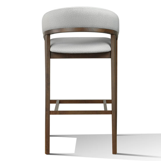 Truman - Mid-Century Modern Grey + Walnut Bar Chair (Set of 2) - image 2