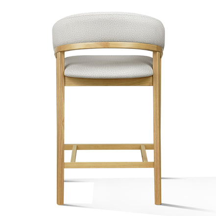 Truman - Mid-Century Modern Grey + Natural Oak Counter Chair (Set of 2) - image 2