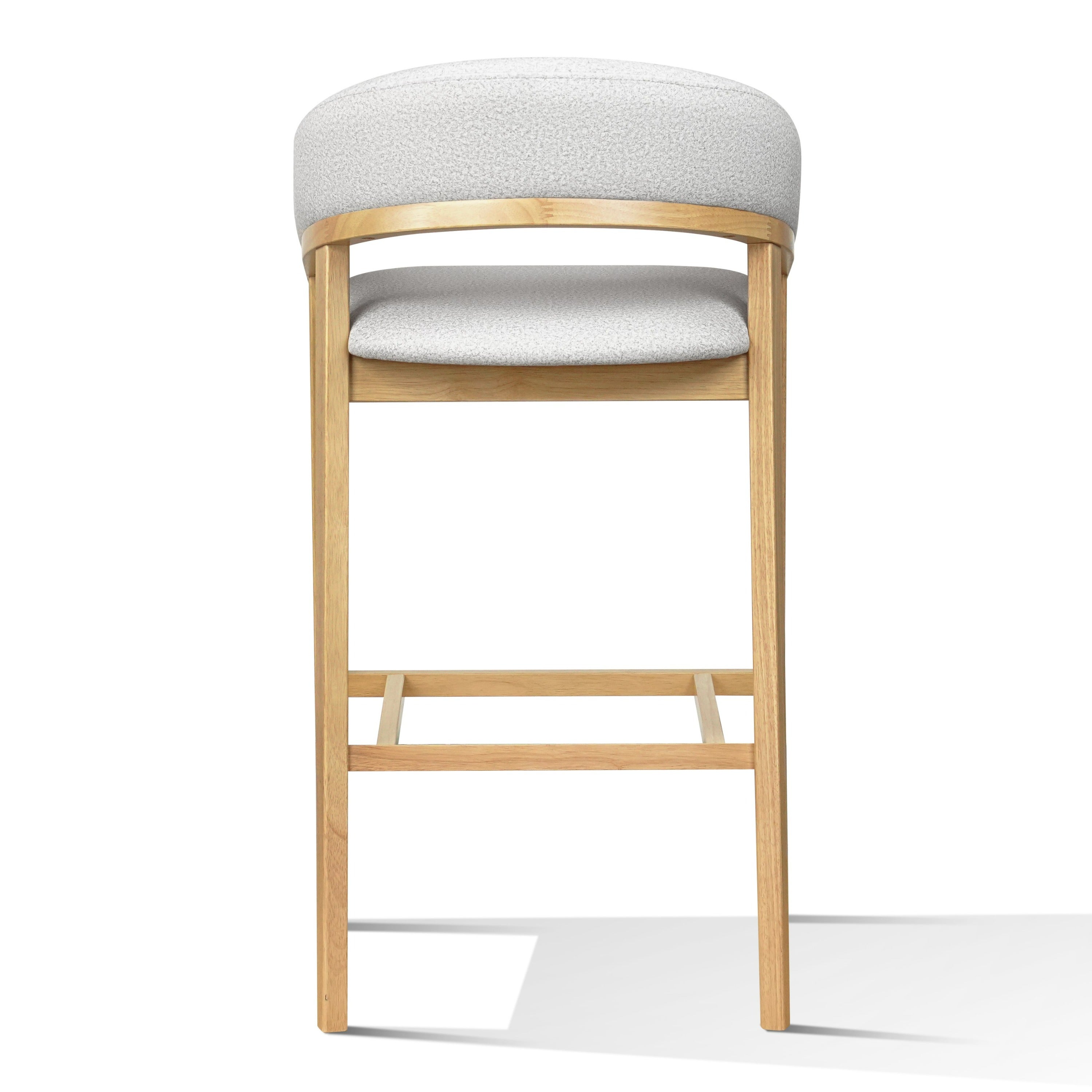 Truman - Mid-Century Modern Grey + Natural Oak Bar Chair (Set of 2) - image 2