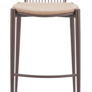 Silues Barstool (Set of 2) Taupe & Brown