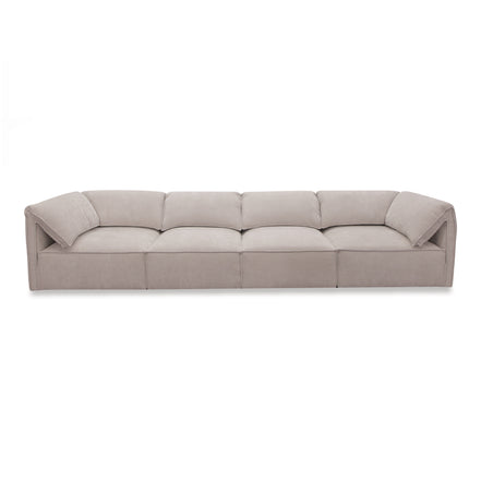 Gene - Modern Light Grey Fabric Modular Sectional Sofa-4-Piece Sectional