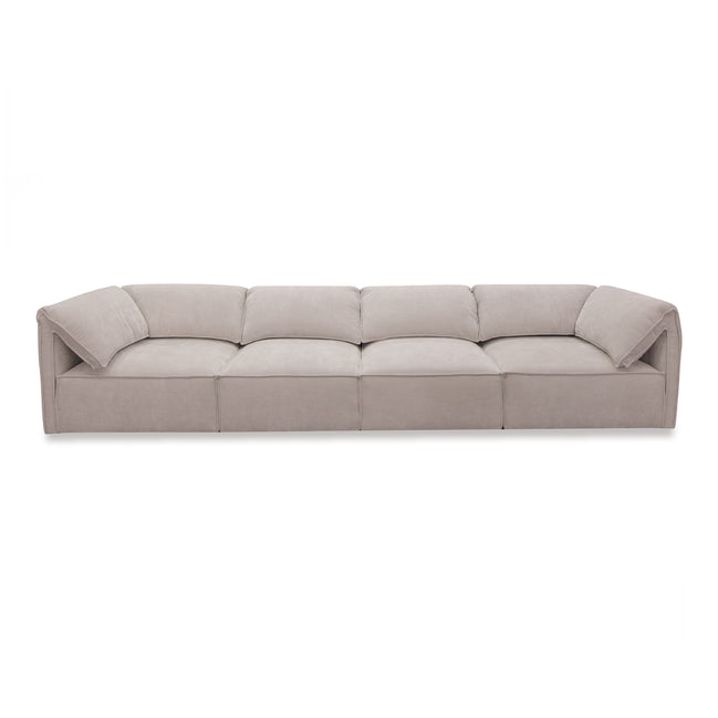 Gene - Modern Light Grey Fabric Modular Sectional Sofa-4-Piece Sectional