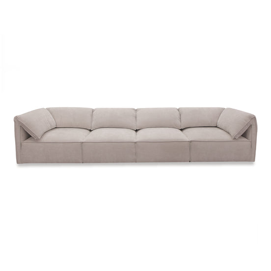 Gene - Modern Light Grey Fabric Modular Sectional Sofa-4-Piece Sectional