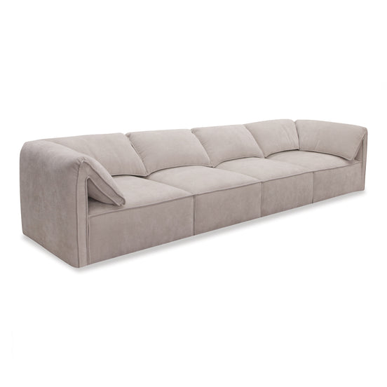 Gene - Modern Light Grey Fabric Modular Sectional Sofa-4-Piece Sectional - image 2