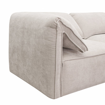 Gene - Modern Light Grey Fabric Modular Sectional Sofa-4-Piece Sectional - image 4