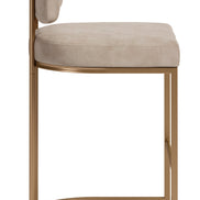 Velar Counter Stool (Set of 2) Beige & Bronze