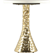 Lira Accent Table White & Gold