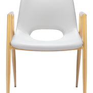 Desi Dining Chair (Set of 2) White & Gold