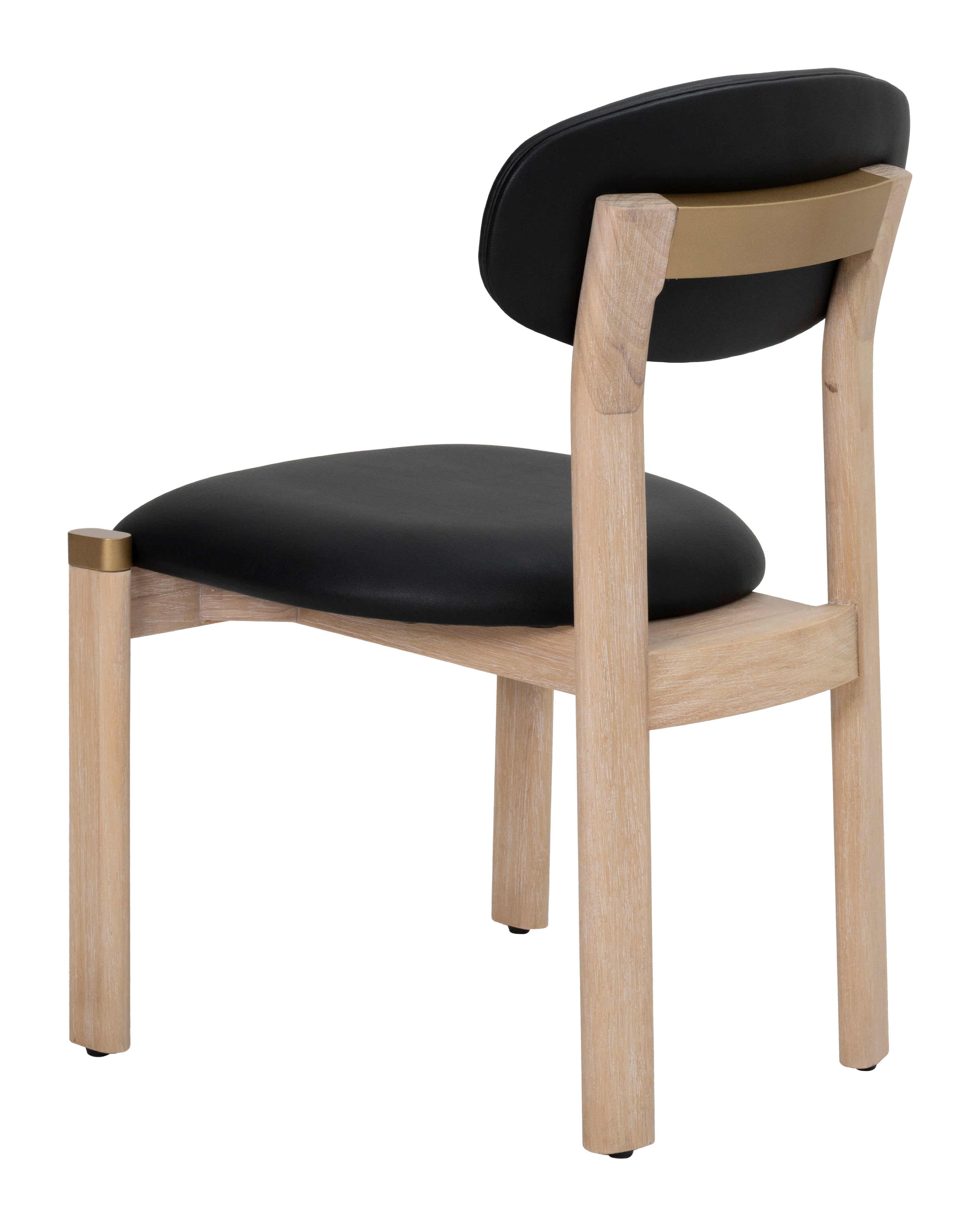 Rilou Dining Chair (Set of 2) Black & Natural