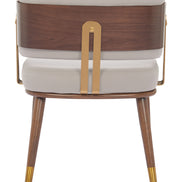 Brew Dining Chair Beige & Walnut