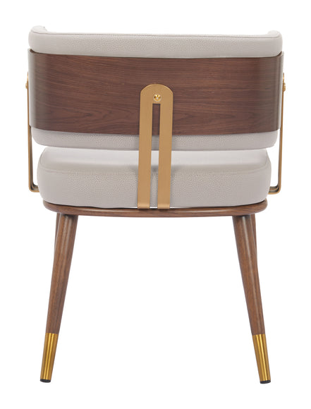 Brew Dining Chair Beige & Walnut