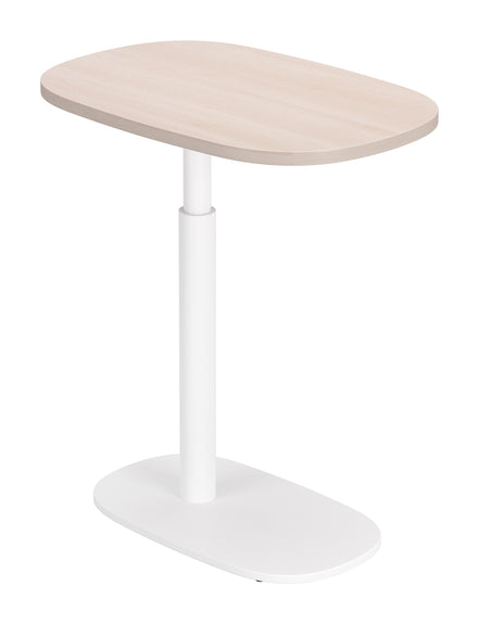 Buddy Adjustable Rotating Side Table Natural & White