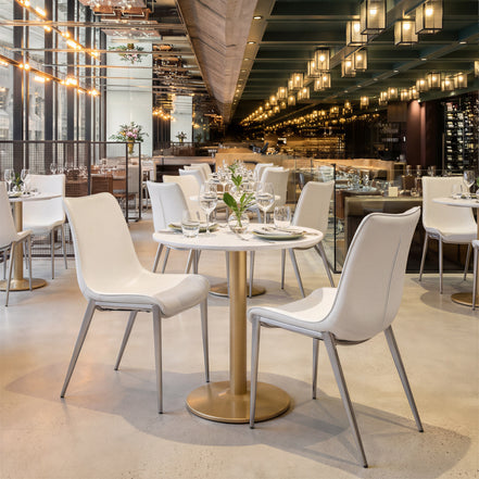 Alto Bistro Table White & Gold