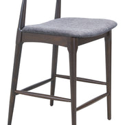 Tuzka Counter Stool (Set of 2) Gray & Espresso