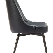 Keppel Swivel Dining Chair (Set of 2) Black