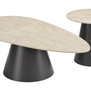 Reyes Coffee Table Set (2-Piece) Natural & Black