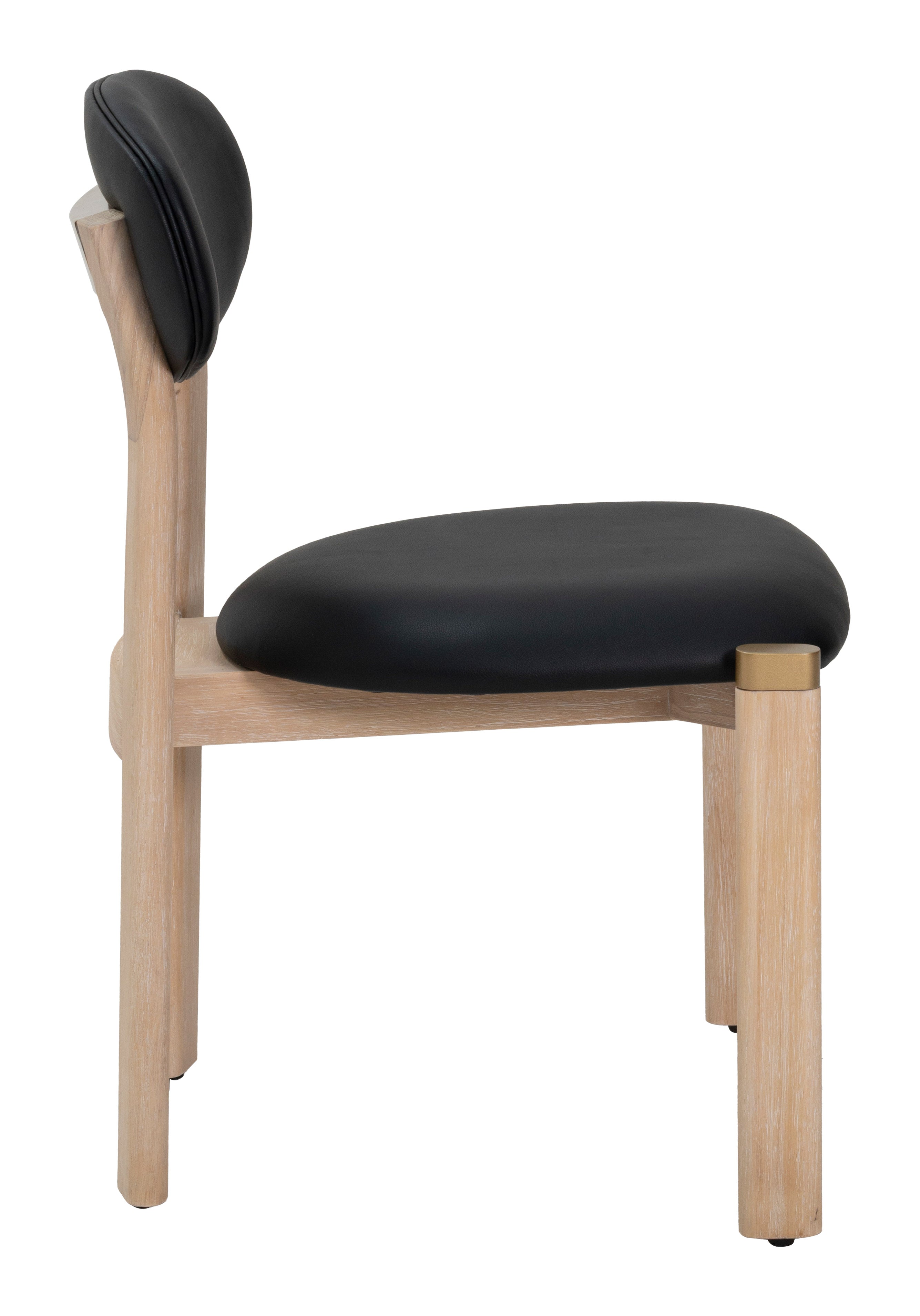 Rilou Dining Chair (Set of 2) Black & Natural