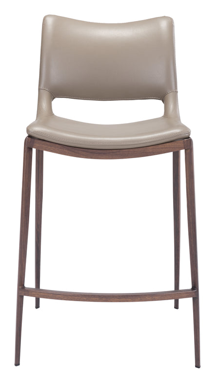 Ace Counter Stool (Set of 2) Brown & Walnut