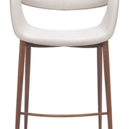 Limay Counter Stool Beige & Walnut