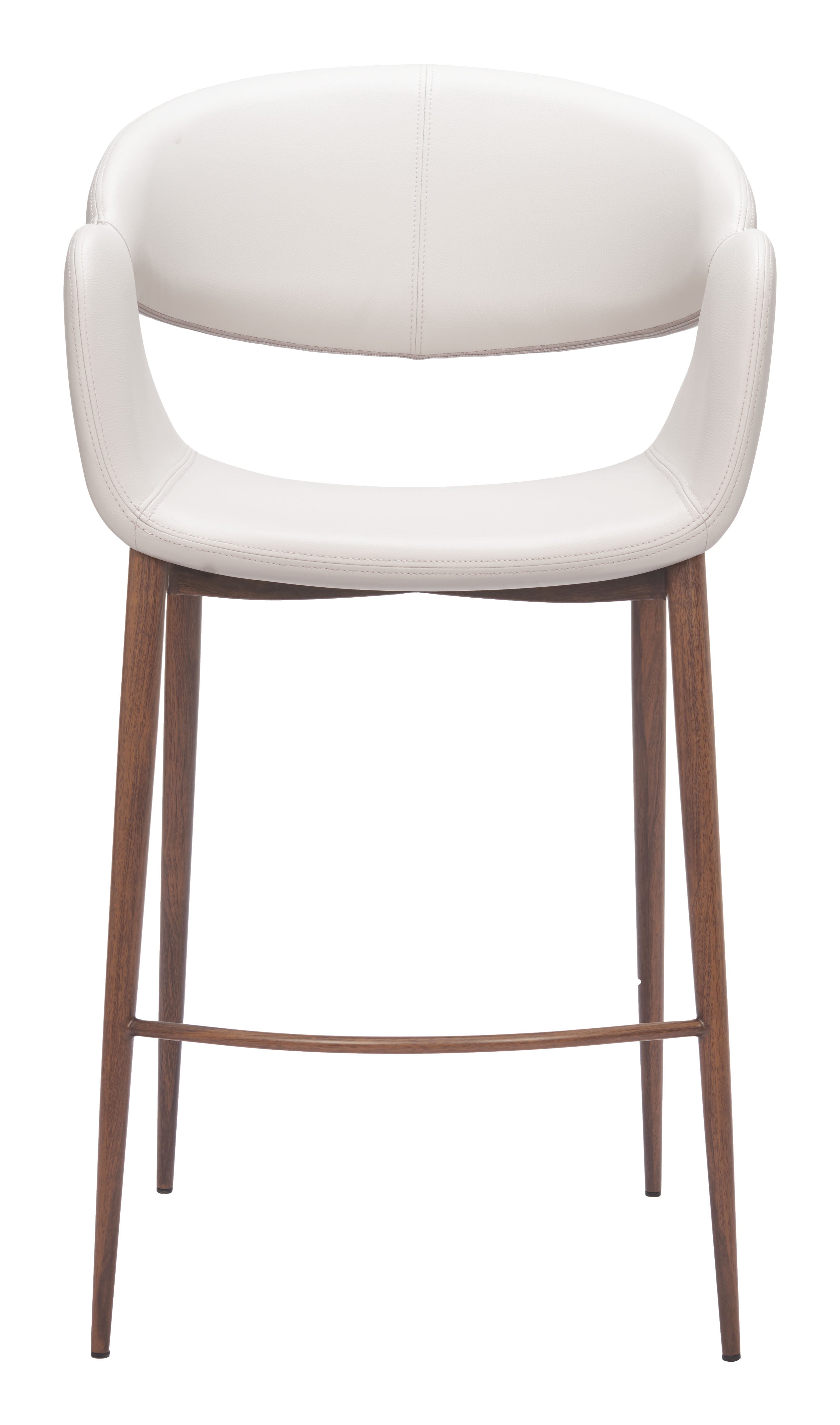 Limay Counter Stool Beige & Walnut