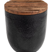 Duskan Storage Side Table Natural & Black