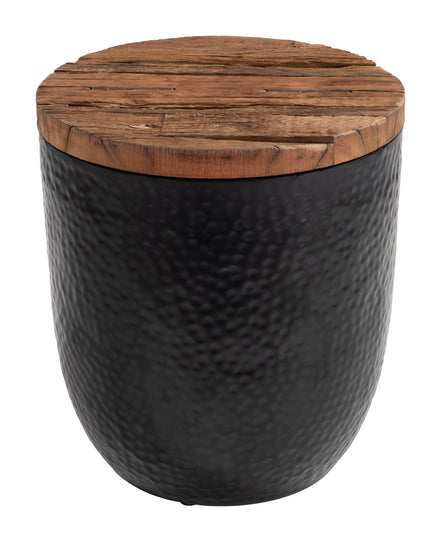 Duskan Storage Side Table Natural & Black