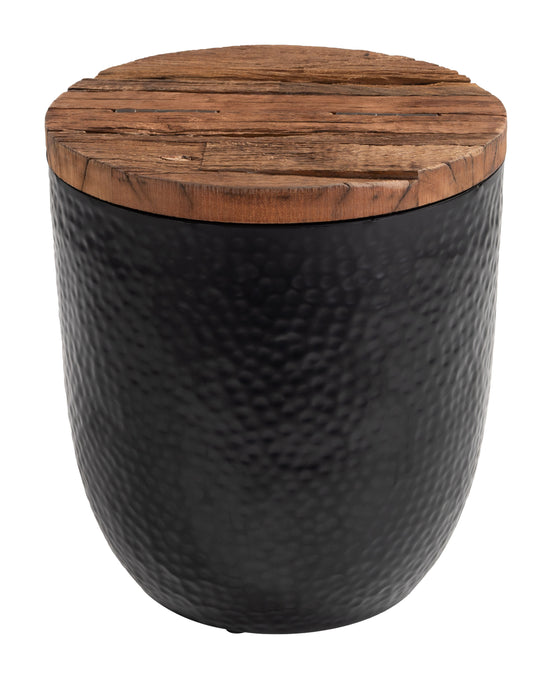 Duskan Storage Side Table Natural & Black