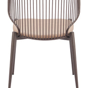 Silues Dining Chair (Set of 2) Taupe & Brown