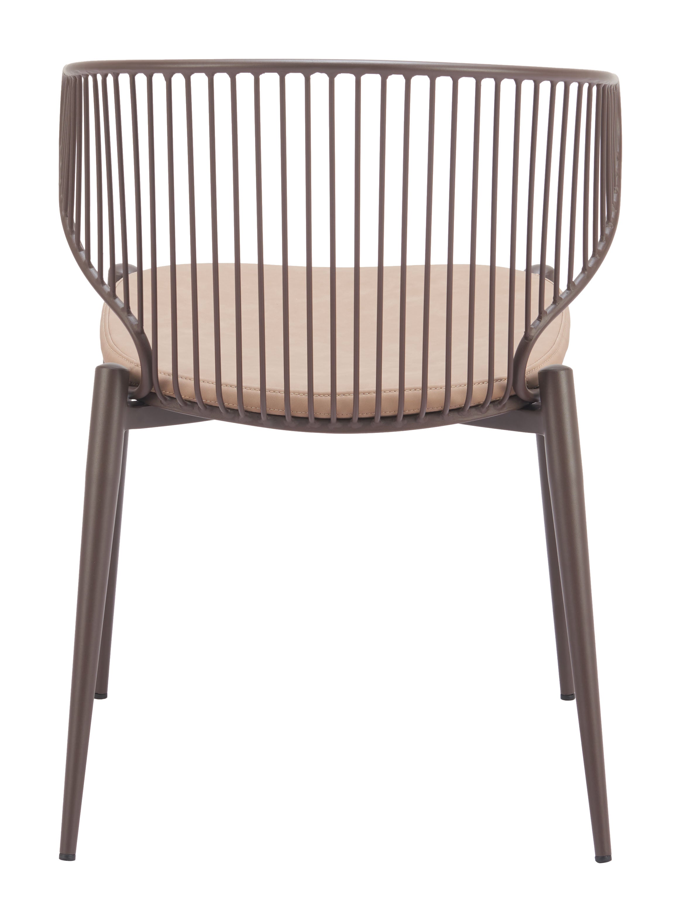 Silues Dining Chair (Set of 2) Taupe & Brown