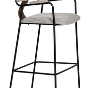 Couva Barstool (Set of 2) Gray Tweed