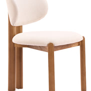 Rosetta Dining Chair (Set of 2) Beige & Walnut