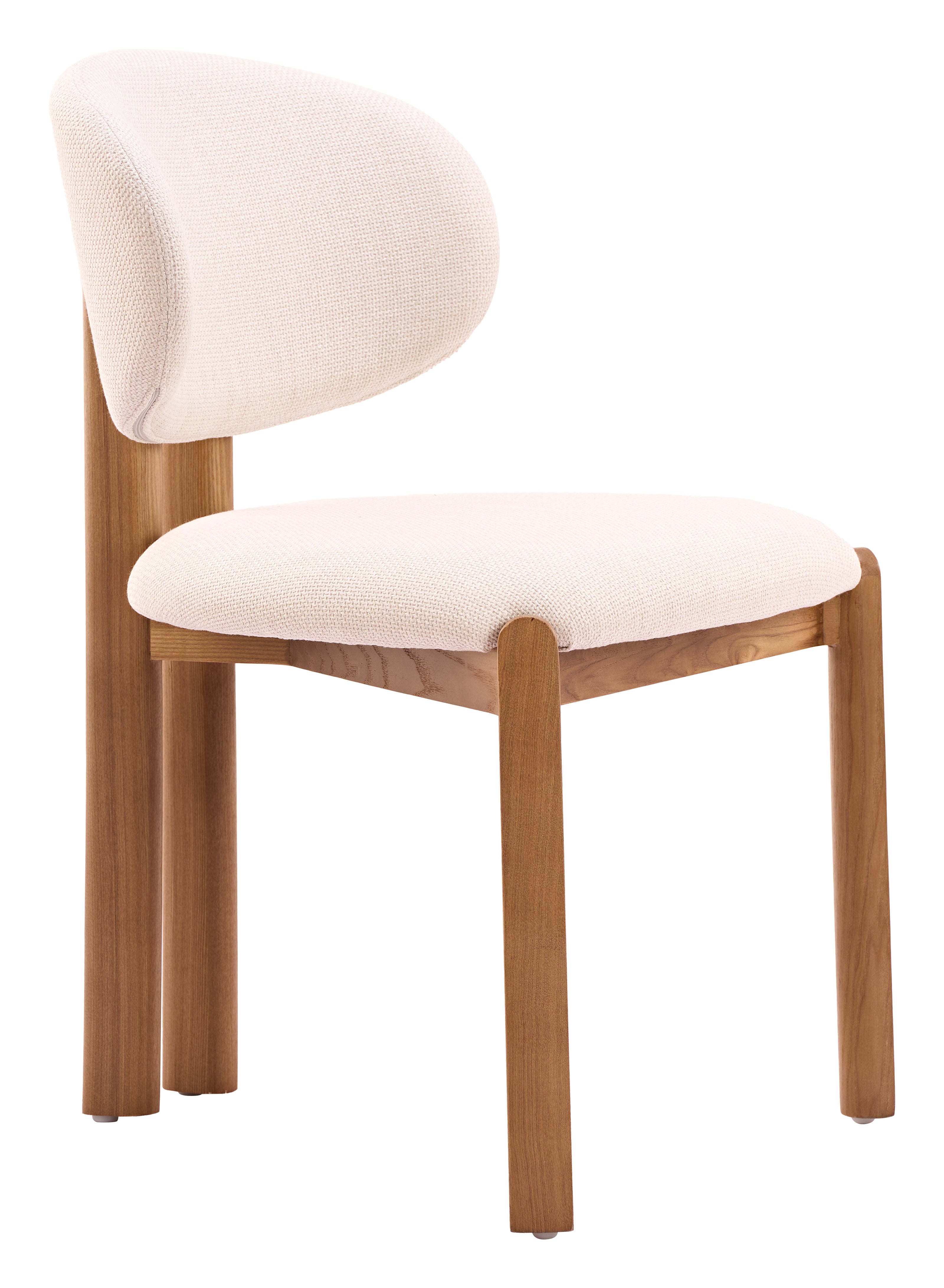 Rosetta Dining Chair (Set of 2) Beige & Walnut
