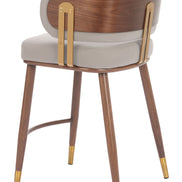 Brew Counter Stool Beige & Walnut