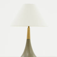 Nunez Modern Concrete & Oak Table Lamp