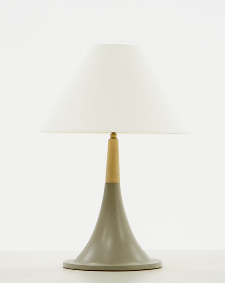 Nunez Modern Concrete & Oak Table Lamp