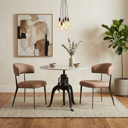 Mufid Bistro Table White & Black